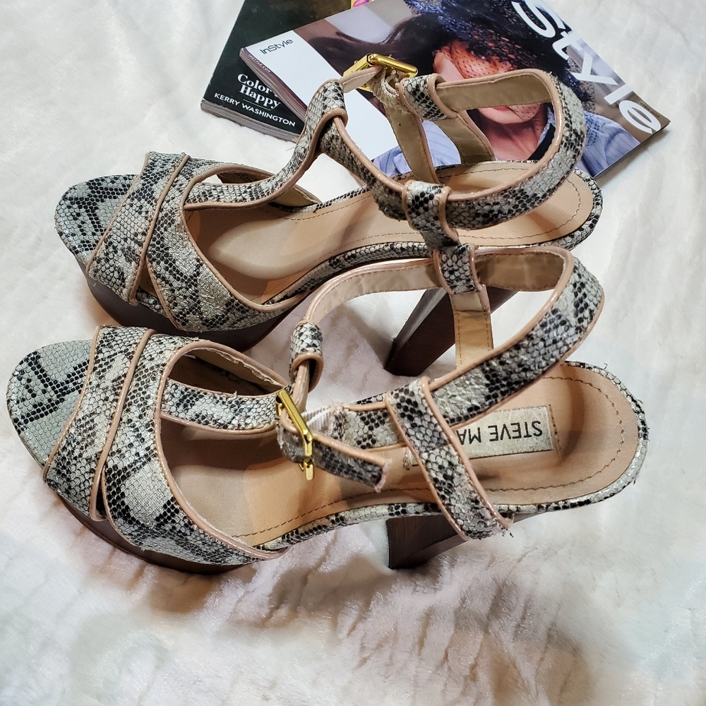 Steve Madden Snake Print Platforms